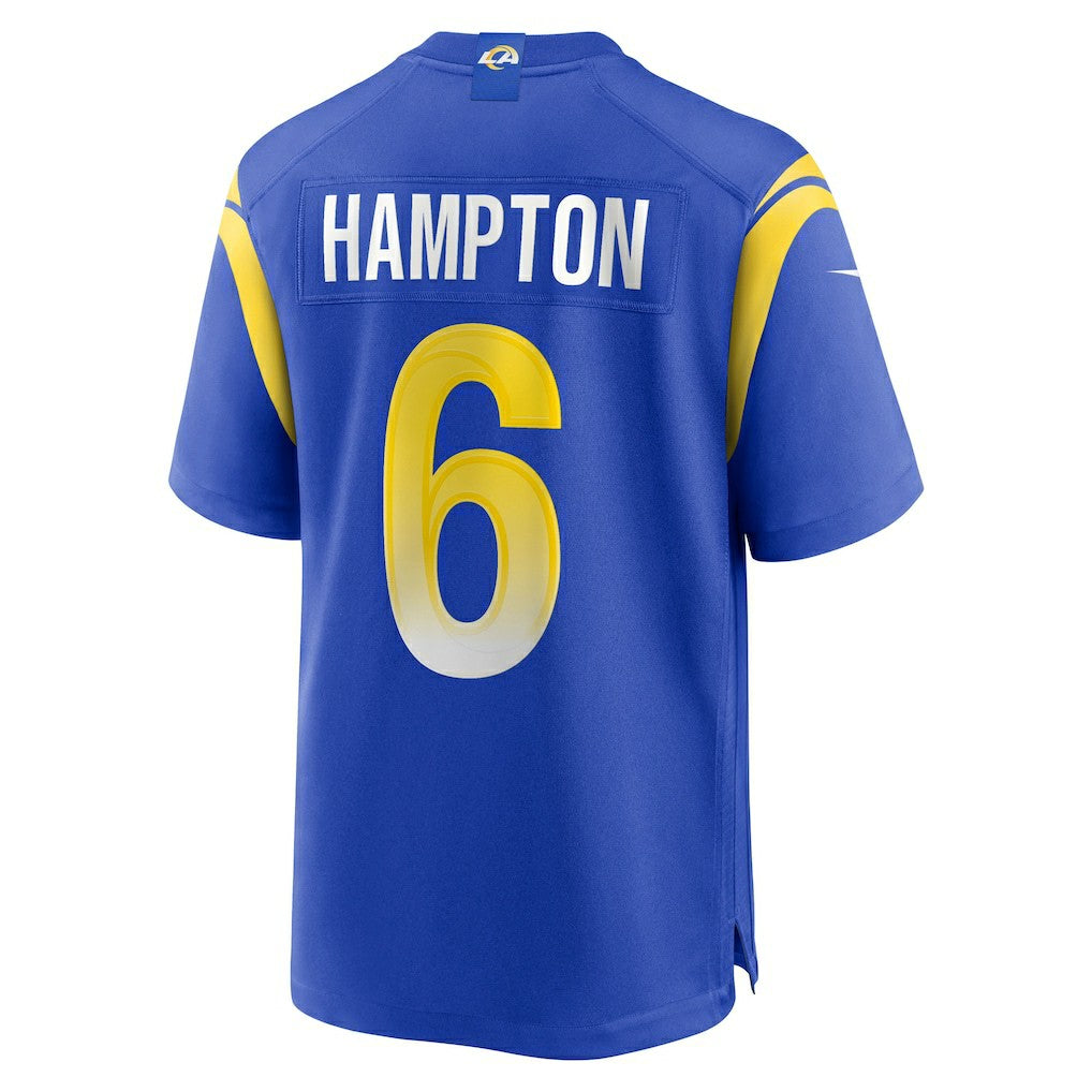 Nick Hampton  Team Game Jersey - Los Angeles Rams Jerseys