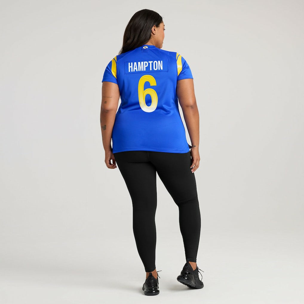 Nick Hampton  Women's Team Game Jersey - Los Angeles Rams Jerseys