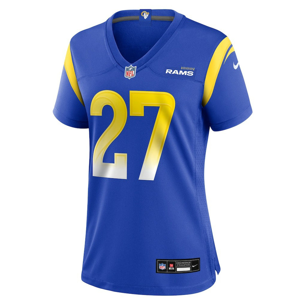 Jarquez Hunter  Women's Team Game Jersey - Los Angeles Rams Jerseys