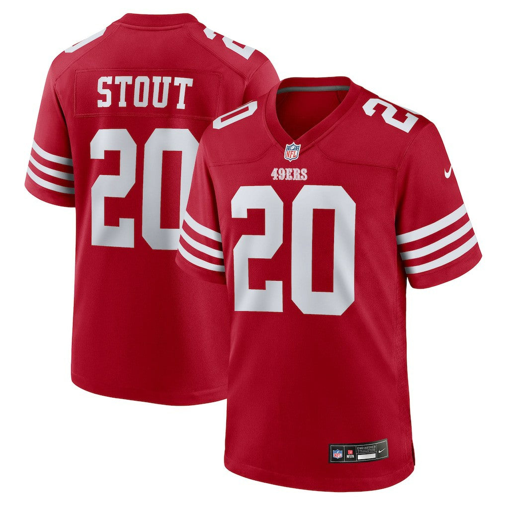 Upton Stout  Team Game Jersey - San Francisco 49ers Jerseys