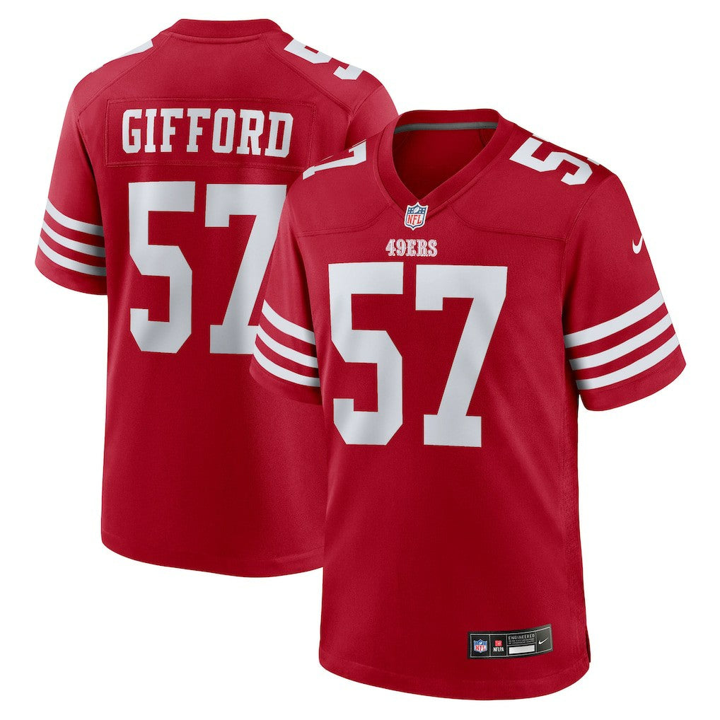 Luke Gifford  Team Game Jersey - San Francisco 49ers Jerseys