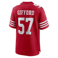 Luke Gifford  Team Game Jersey - San Francisco 49ers Jerseys