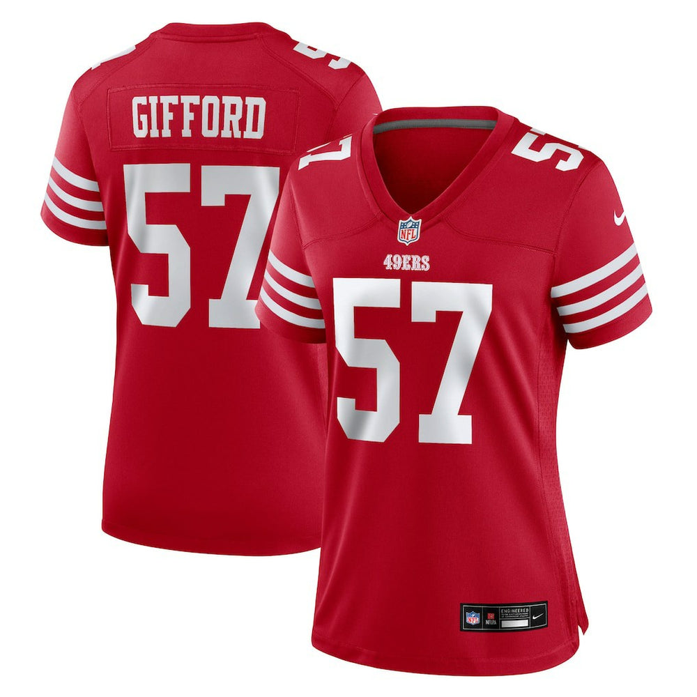 Luke Gifford  Women's Team Game Jersey - San Francisco 49ers Jerseys