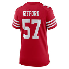 Luke Gifford  Women's Team Game Jersey - San Francisco 49ers Jerseys