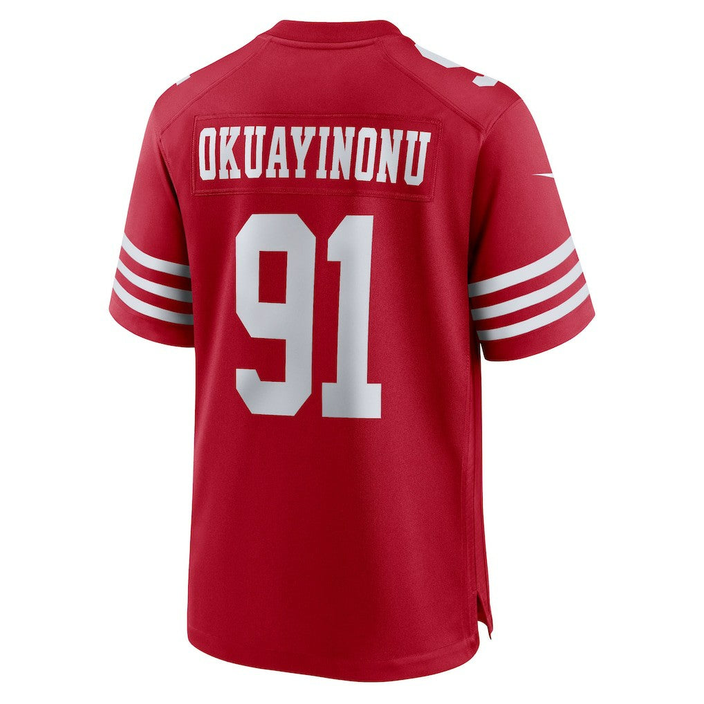 Sam Okuayinonu  Team Game Jersey - San Francisco 49ers Jerseys