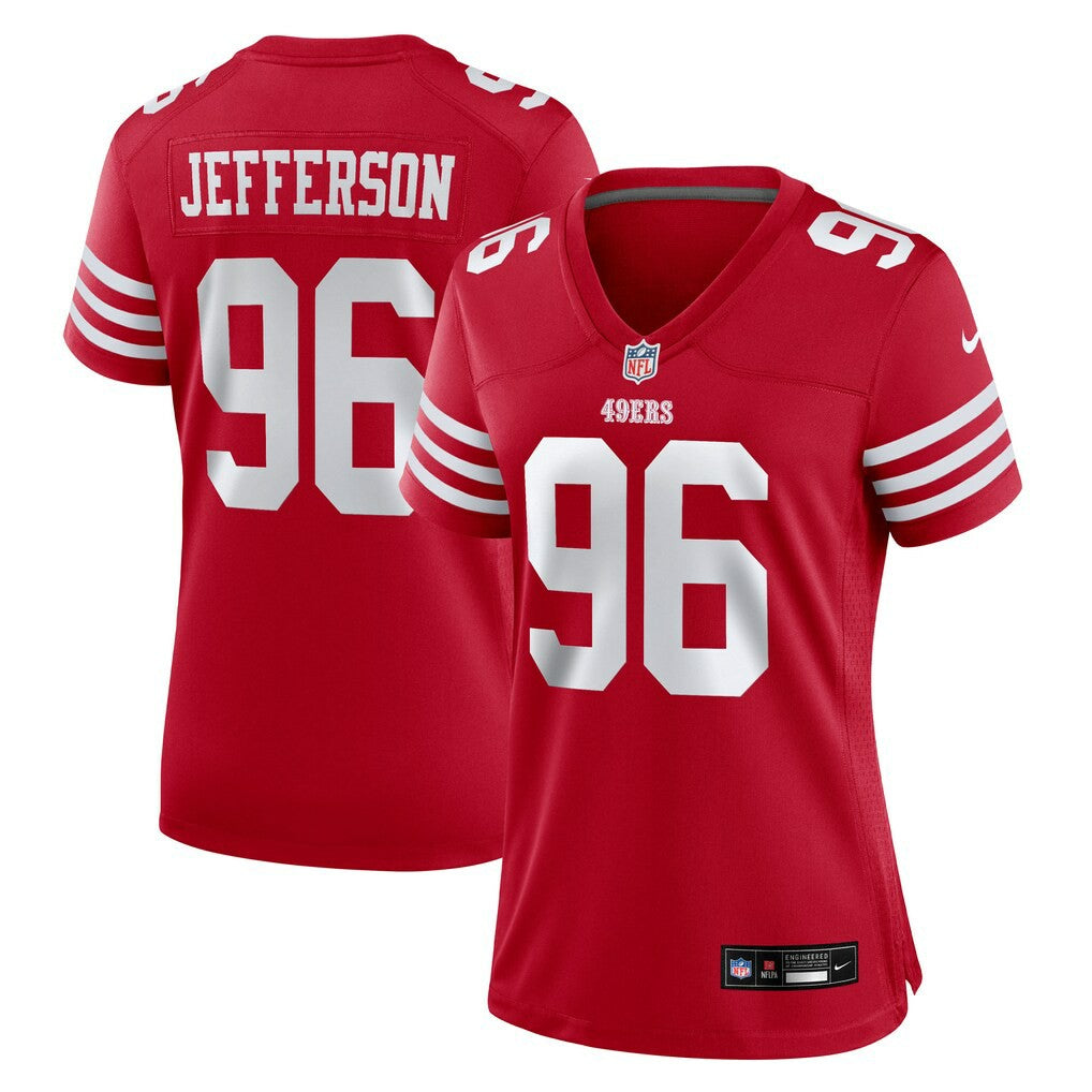 Jordan Jefferson  Women's Team Game Jersey - San Francisco 49ers Jerseys