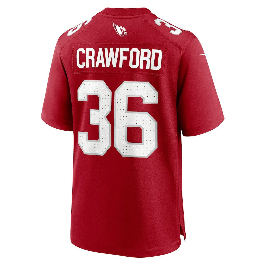 Kitan Crawford  Team Game Jersey - Arizona Cardinals Jerseys