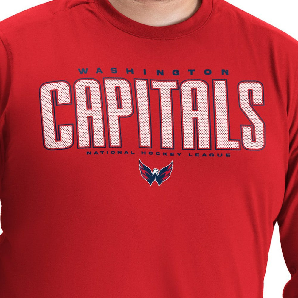 NHL Washington Capitals G-III Sports by Carl Banks Adaptive Mesh Effect Long Sleeve T-Shirt