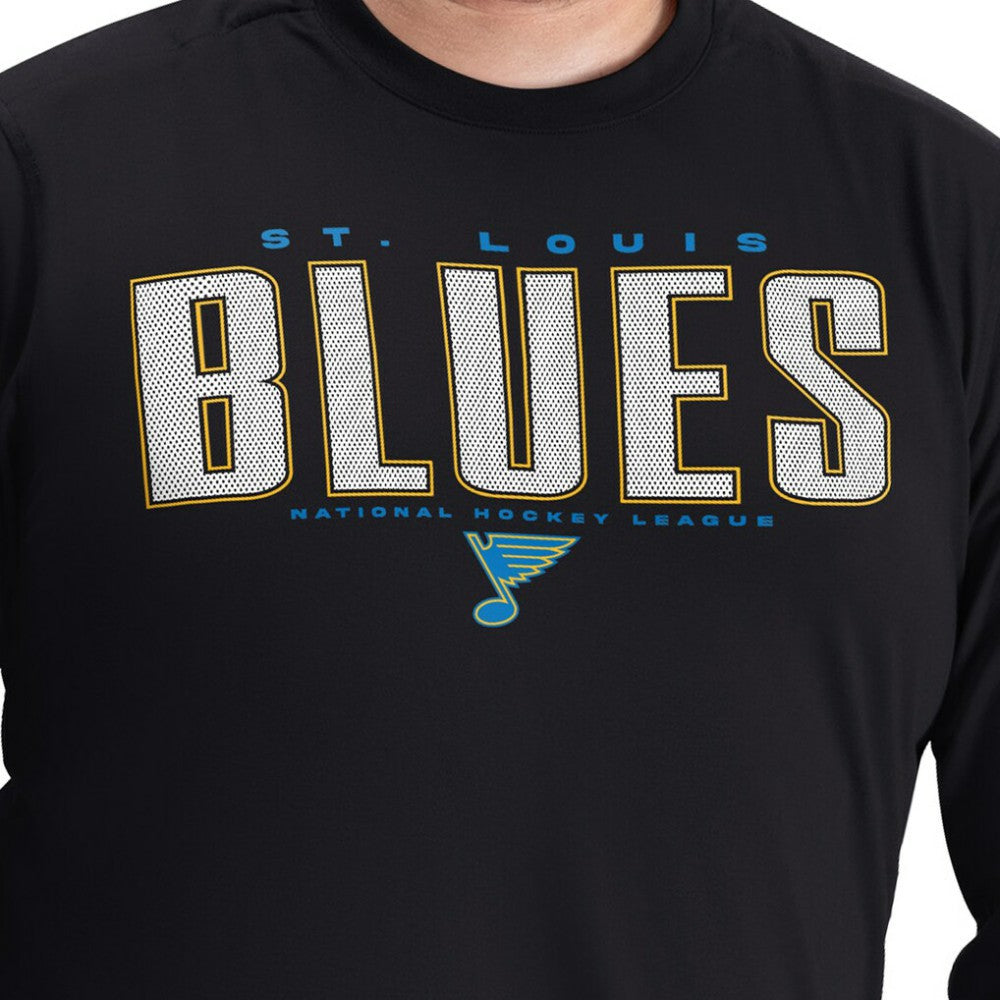 NHL St. Louis Blues G-III Sports by Carl Banks Adaptive Mesh Effect Long Sleeve T-Shirt