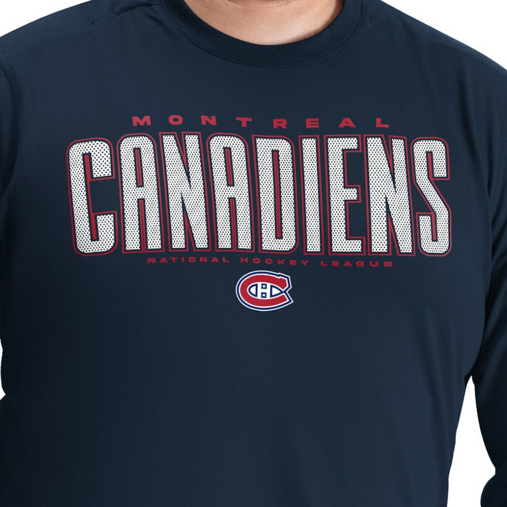 NHL Montreal Canadiens G-III Sports by Carl Banks Adaptive Mesh Effect Long Sleeve T-Shirt