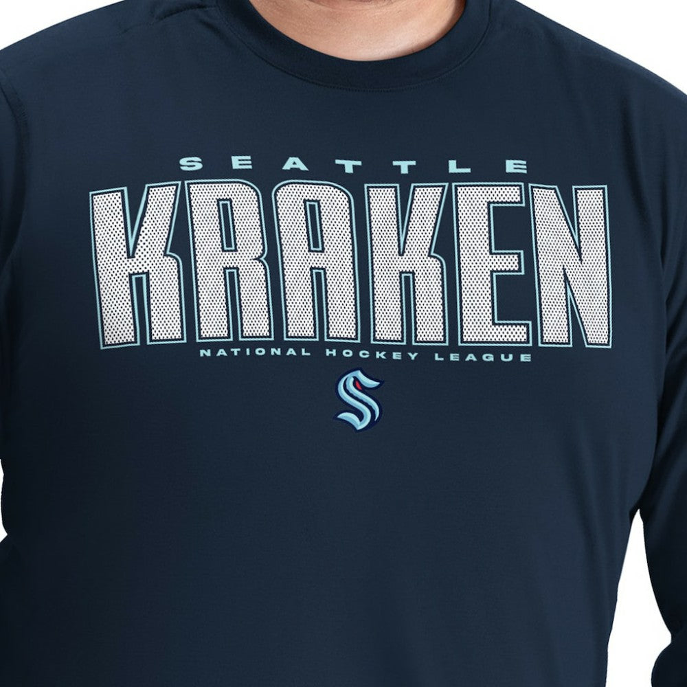 NHL Seattle Kraken G-III Sports by Carl Banks Adaptive Mesh Effect Long Sleeve T-Shirt