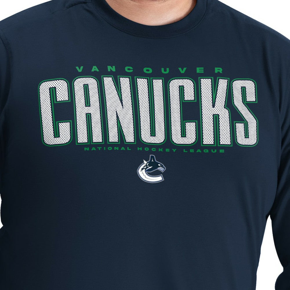 NHL Vancouver Canucks G-III Sports by Carl Banks Adaptive Mesh Effect Long Sleeve T-Shirt