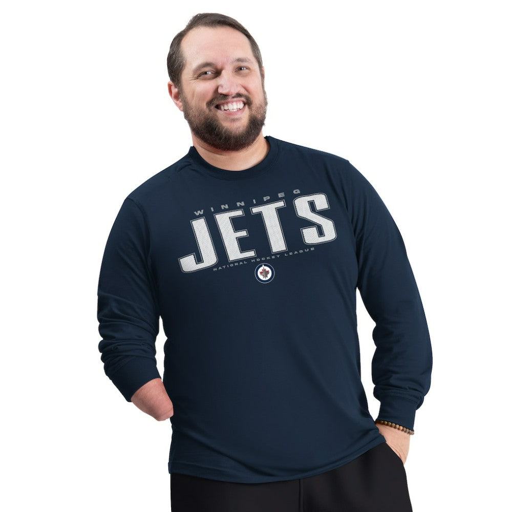 NHL Winnipeg Jets G-III Sports by Carl Banks Adaptive Mesh Effect Long Sleeve T-Shirt