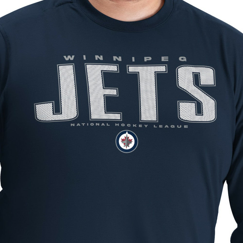 NHL Winnipeg Jets G-III Sports by Carl Banks Adaptive Mesh Effect Long Sleeve T-Shirt