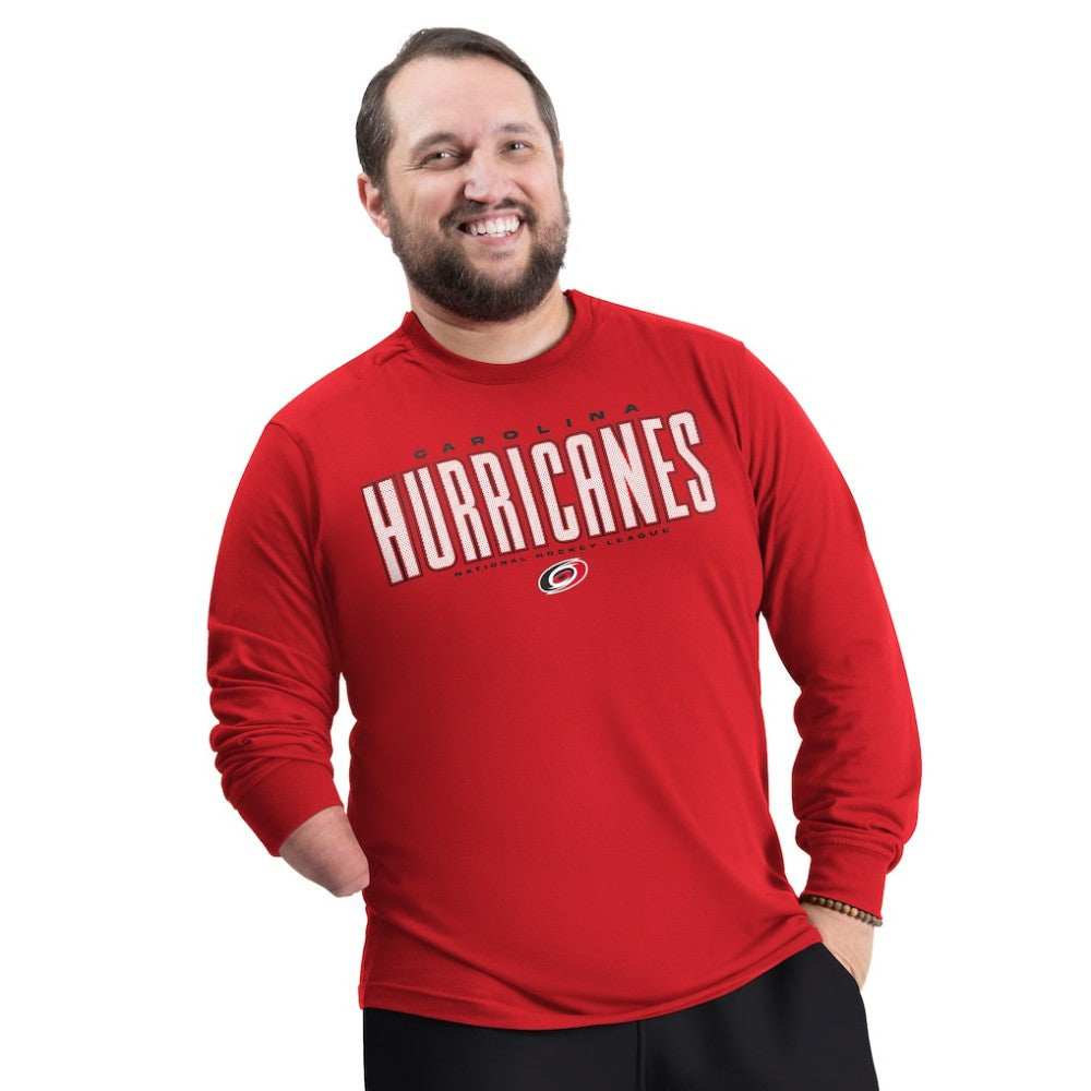 NHL Carolina Hurricanes G-III Sports by Carl Banks Adaptive Mesh Effect Long Sleeve T-Shirt