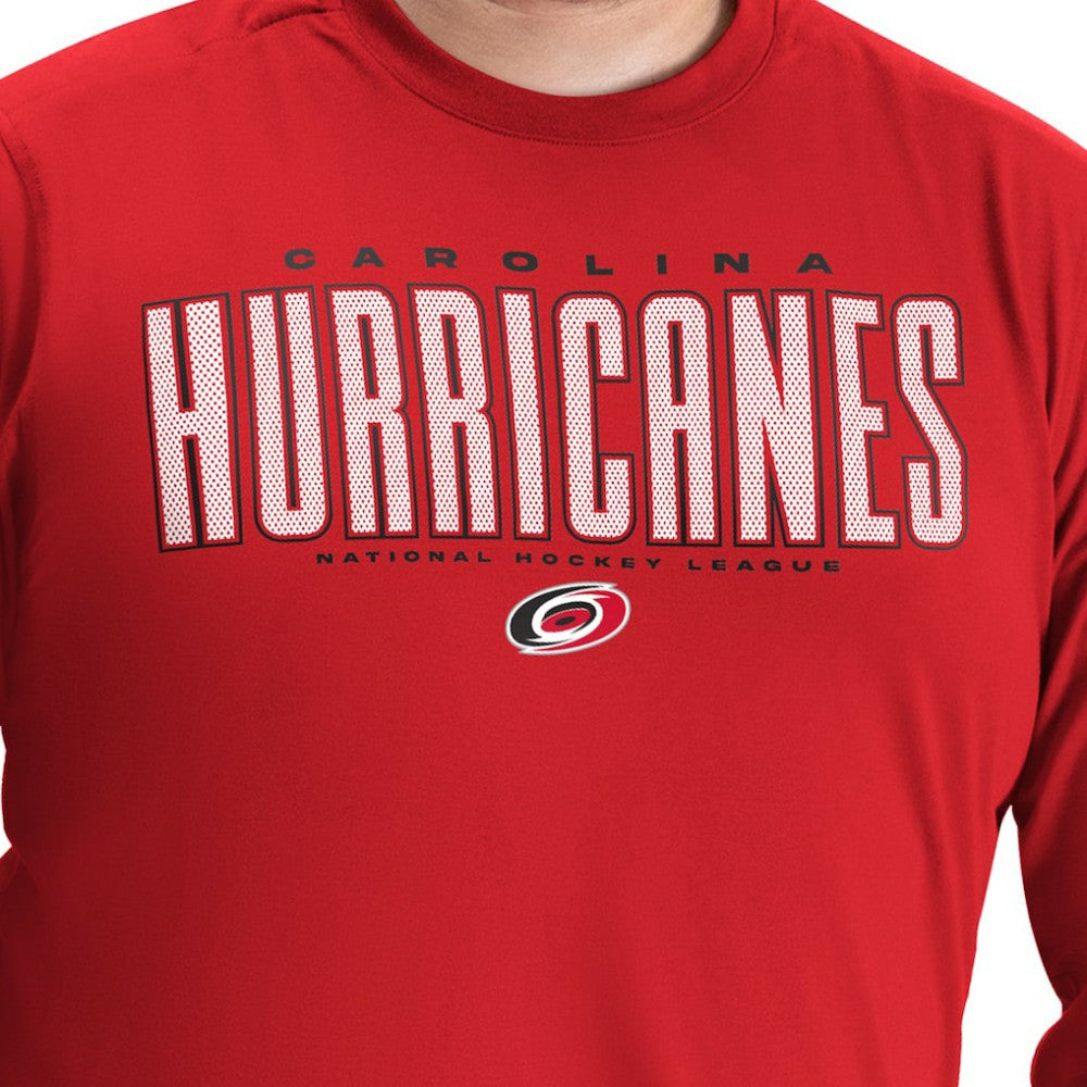 NHL Carolina Hurricanes G-III Sports by Carl Banks Adaptive Mesh Effect Long Sleeve T-Shirt