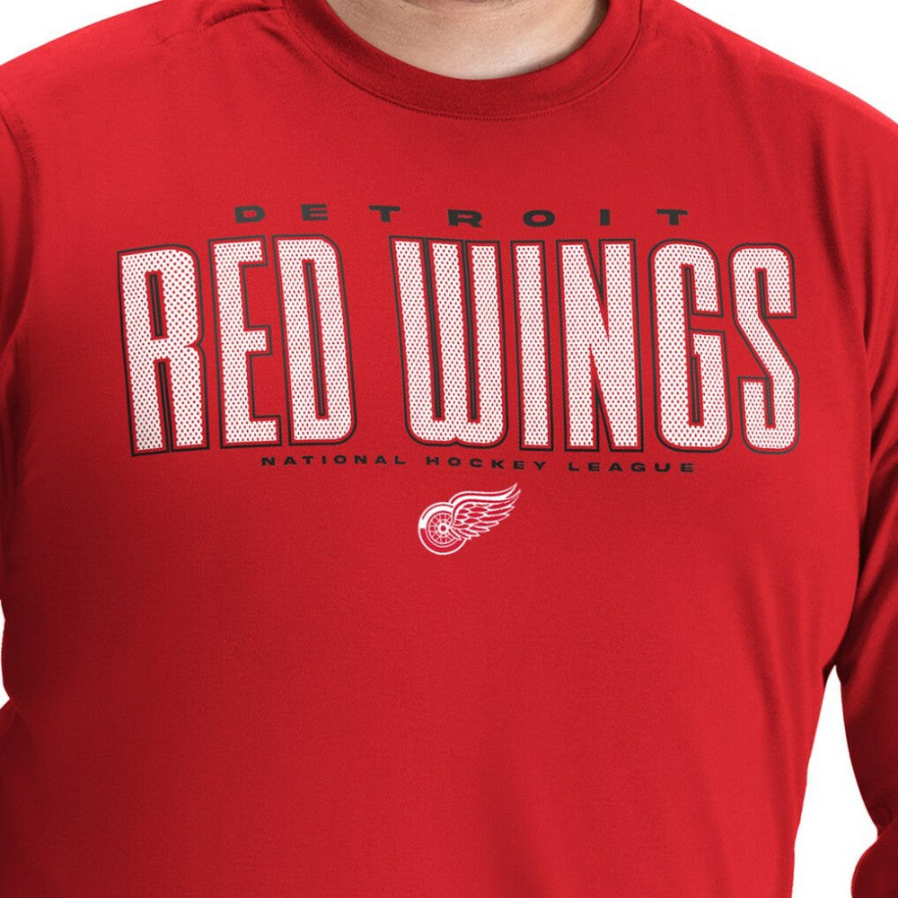 NHL Detroit Red Wings G-III Sports by Carl Banks Adaptive Mesh Effect Long Sleeve T-Shirt