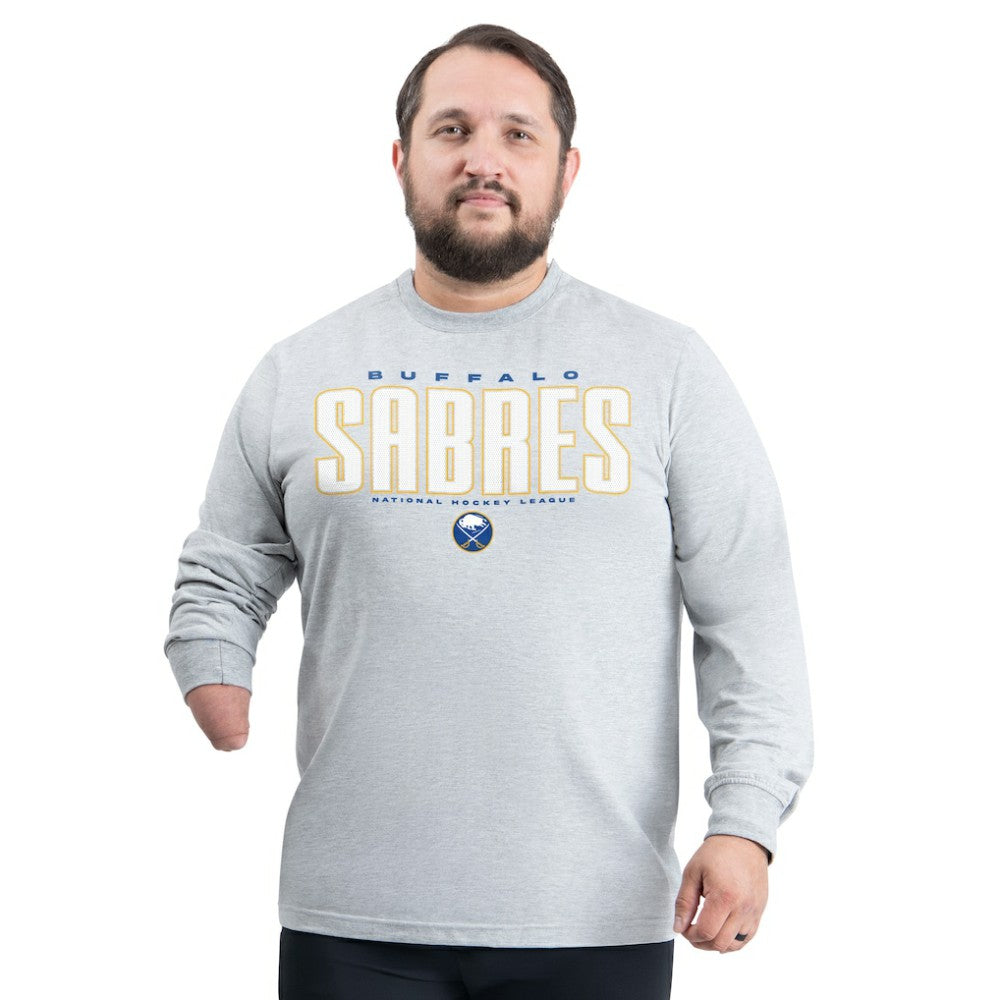NHL Buffalo Sabres G-III Sports by Carl Banks Adaptive Mesh Effect Long Sleeve T-Shirt
