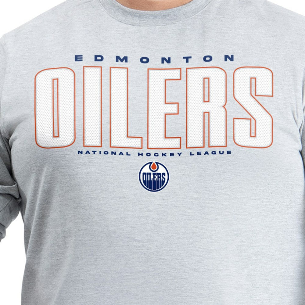 NHL Edmonton Oilers G-III Sports by Carl Banks Adaptive Mesh Effect Long Sleeve T-Shirt