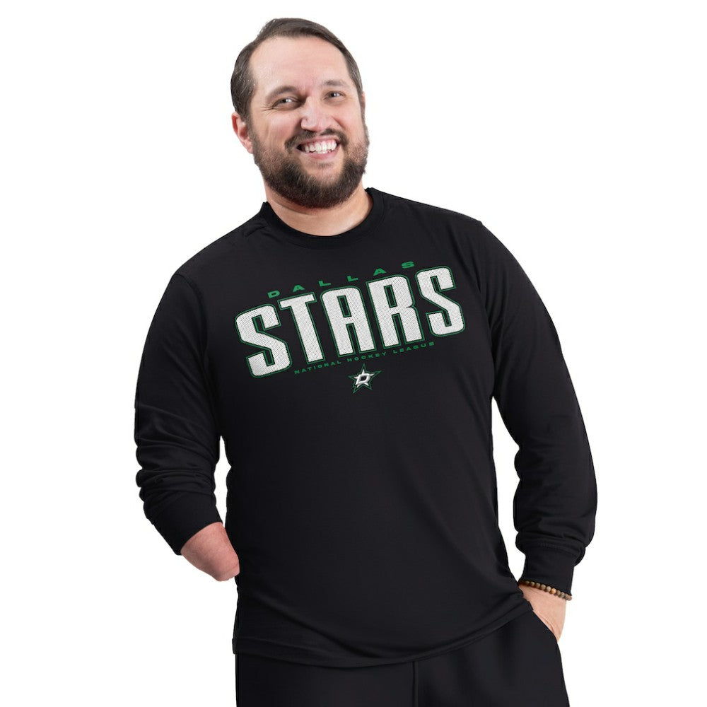 NHL Dallas Stars G-III Sports by Carl Banks Adaptive Mesh Effect Long Sleeve T-Shirt