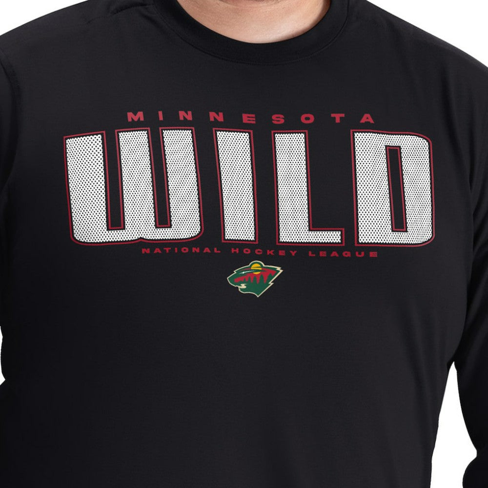 NHL Minnesota Wild G-III Sports by Carl Banks Adaptive Mesh Effect Long Sleeve T-Shirt