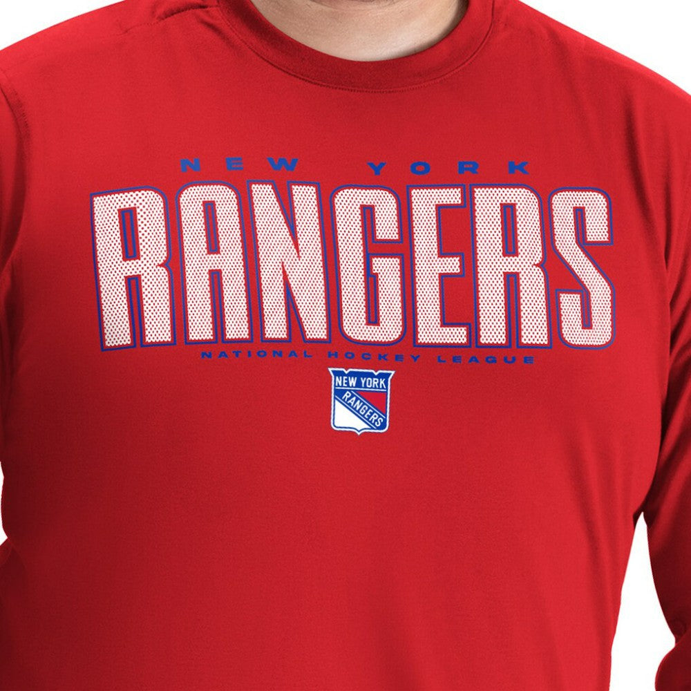 NHL New York Rangers G-III Sports by Carl Banks Adaptive Mesh Effect Long Sleeve T-Shirt