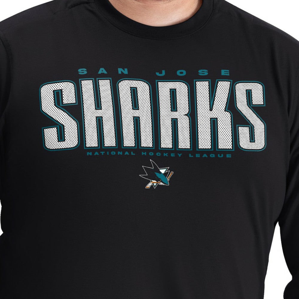 NHL San Jose Sharks G-III Sports by Carl Banks Adaptive Mesh Effect Long Sleeve T-Shirt