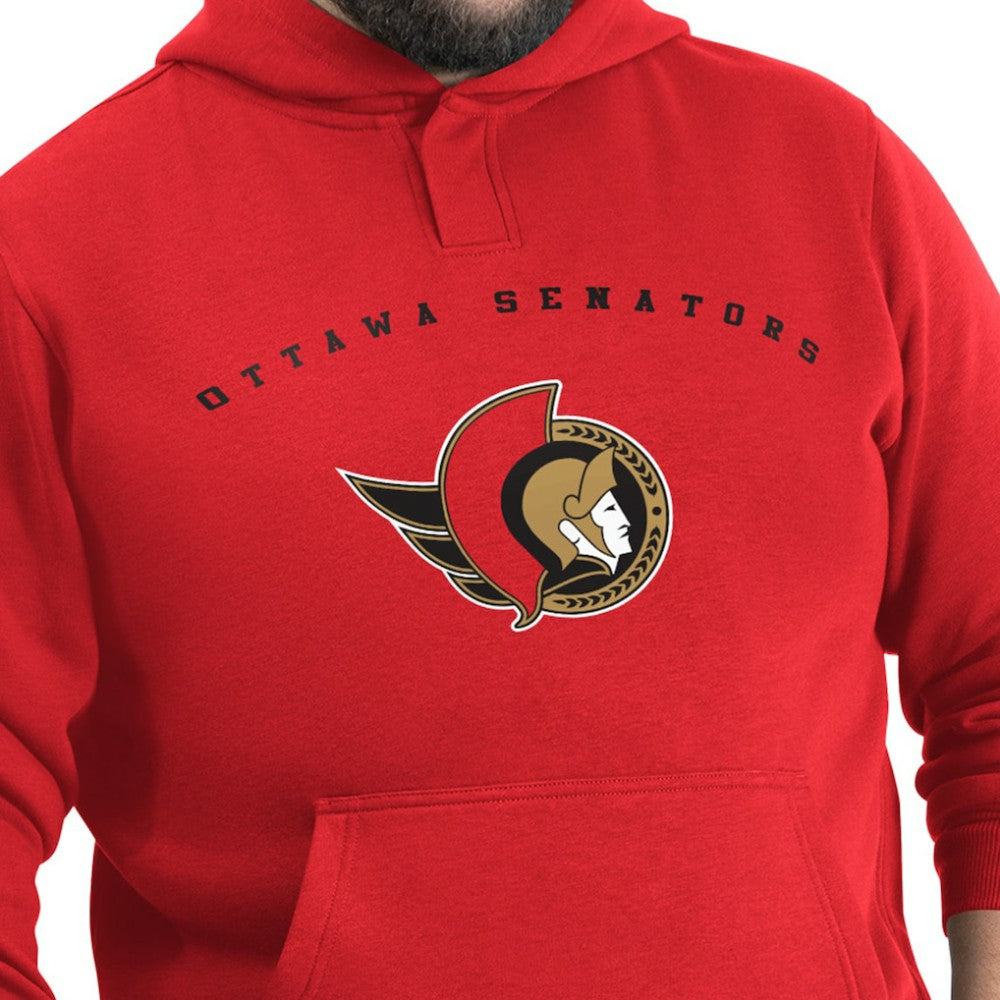 NHL Ottawa Senators G-III Sports by Carl Banks Adaptive Classic Team Arc Fleece Hoodie
