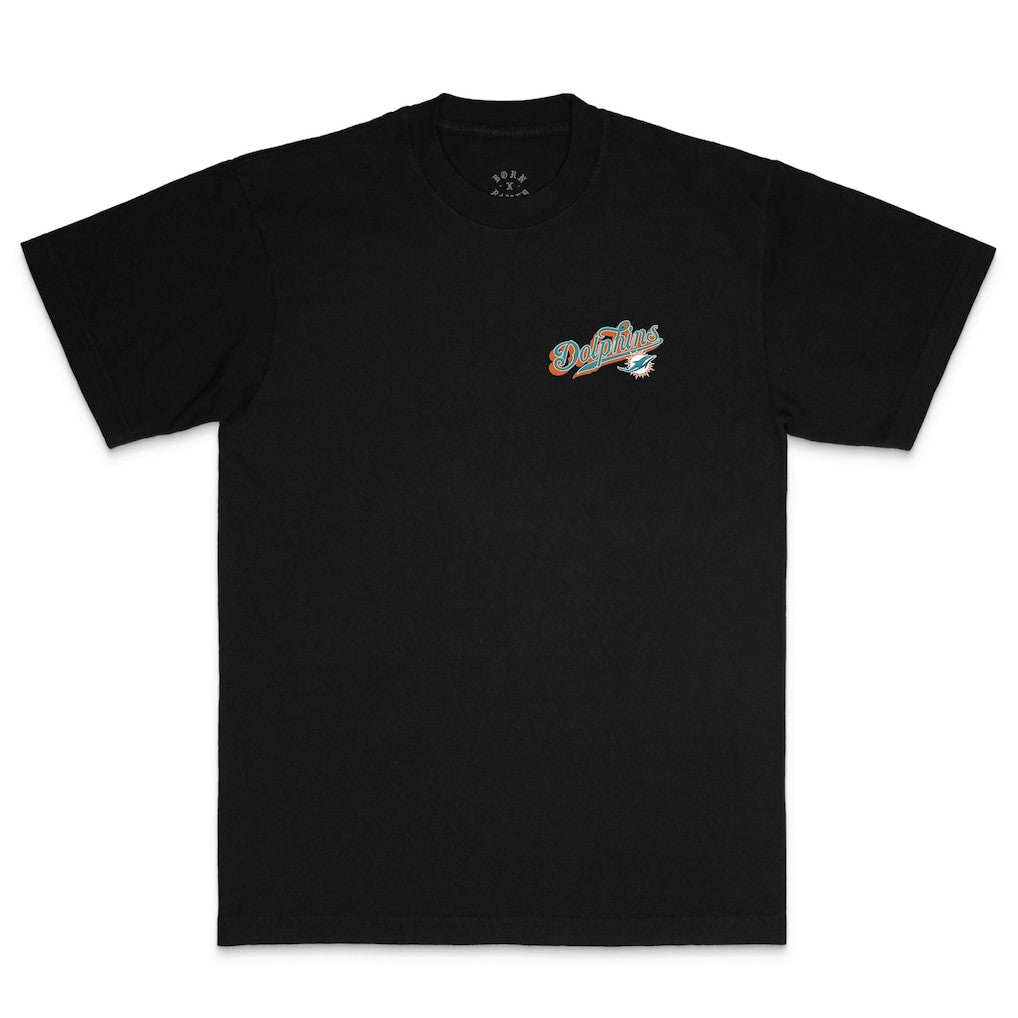 Born x Raised Unisex Pro Script T-Shirt - Miami Dolphins T-shirts