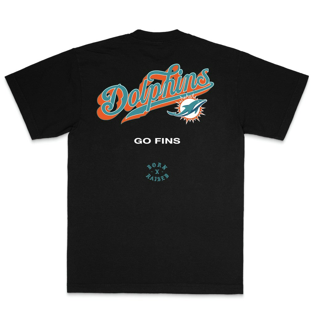 Born x Raised Unisex Pro Script T-Shirt - Miami Dolphins T-shirts
