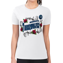 Minnesota Timberwolves G-III 4Her by Carl Banks Women's Super-Slim Fit Lightweight Roses Crew Neck T-Shirt