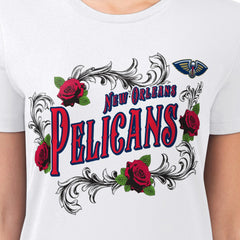 New Orleans Pelicans G-III 4Her by Carl Banks Women's Super-Slim Fit Lightweight Roses Crew Neck T-Shirt