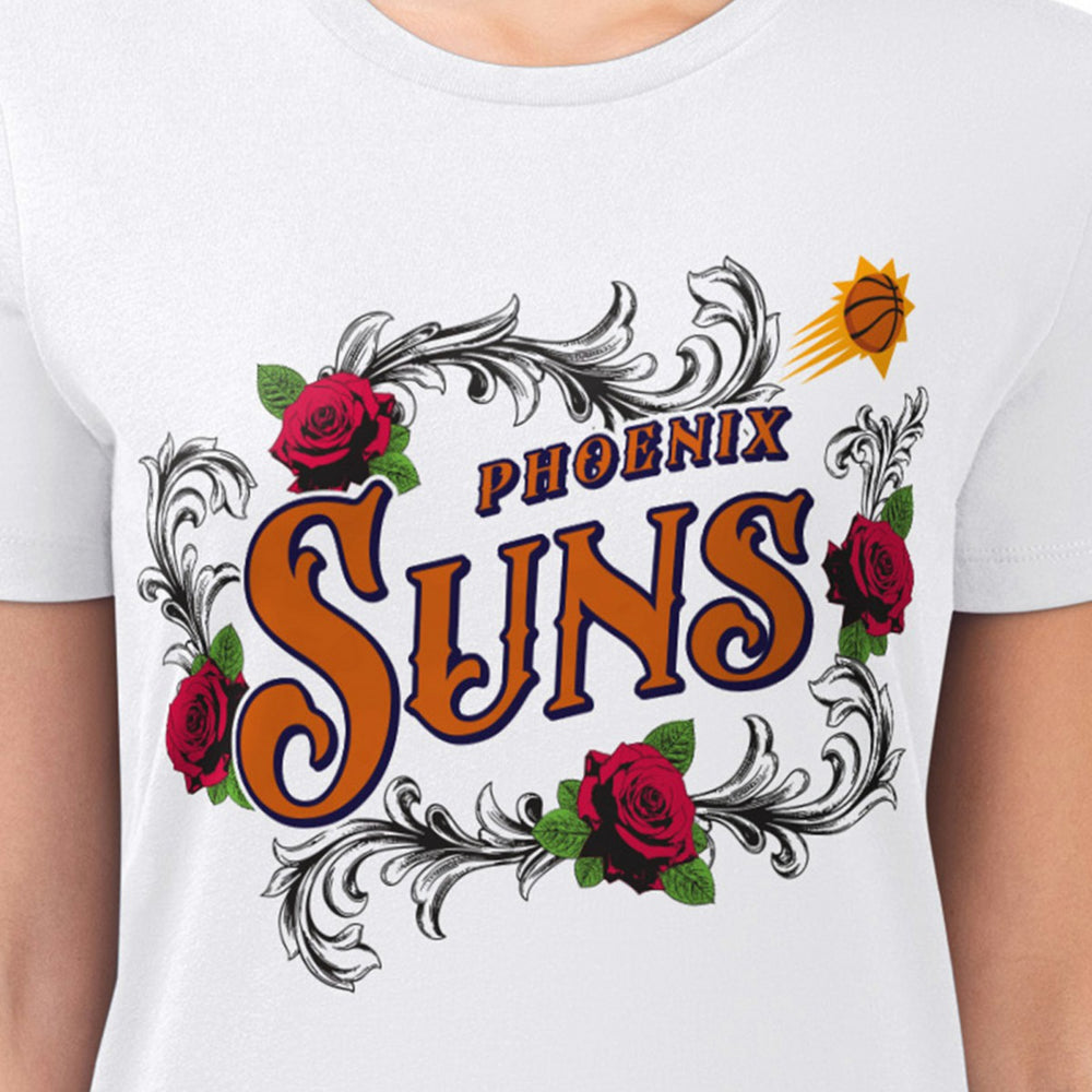 Phoenix Suns G-III 4Her by Carl Banks Women's Super-Slim Fit Lightweight Roses Crew Neck T-Shirt