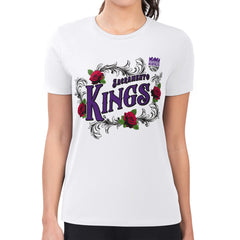 Sacramento Kings G-III 4Her by Carl Banks Women's Super-Slim Fit Lightweight Roses Crew Neck T-Shirt