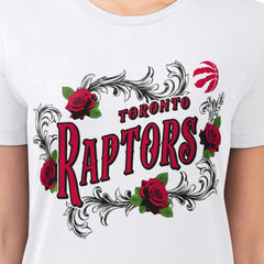 Toronto Raptors G-III 4Her by Carl Banks Women's Super-Slim Fit Lightweight Roses Crew Neck T-Shirt