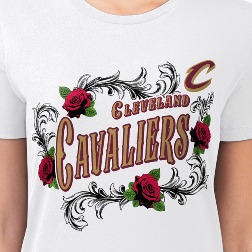 Cleveland Cavaliers G-III 4Her by Carl Banks Women's Super-Slim Fit Lightweight Roses Crew Neck T-Shirt sale