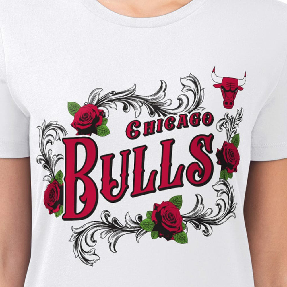 Chicago Bulls G-III 4Her by Carl Banks Women's Super-Slim Fit Lightweight Roses Crew Neck T-Shirt sale