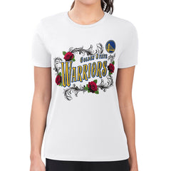 Golden State Warriors G-III 4Her by Carl Banks Women's Super-Slim Fit Lightweight Roses Crew Neck T-Shirt sale