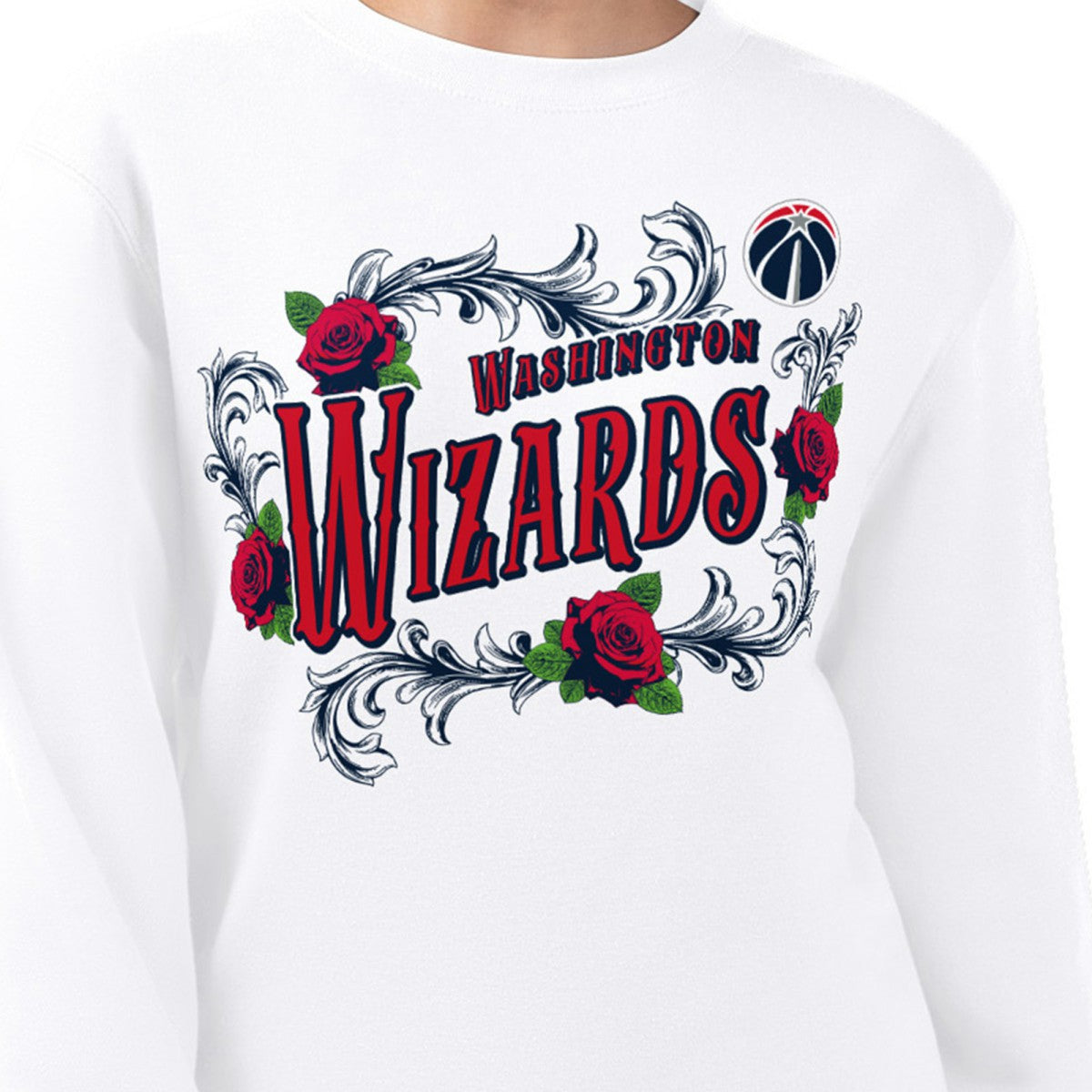Washington Wizards G-III 4Her by Carl Banks Women's Roses Fleece Tri-Blend Sweatshirt