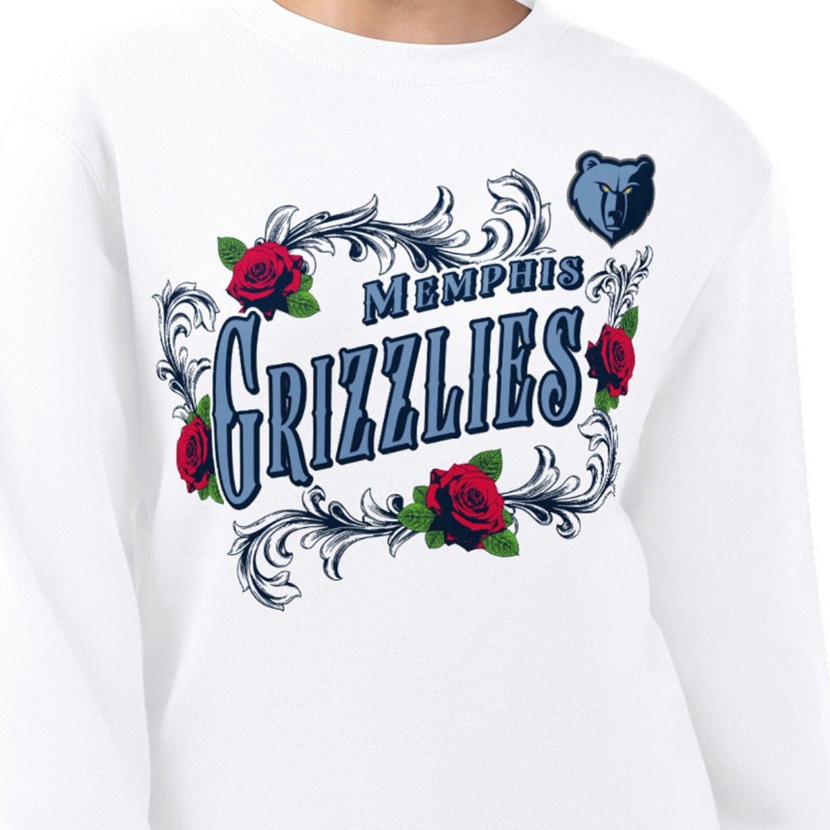 Memphis Grizzlies G-III 4Her by Carl Banks Women's Roses Fleece Tri-Blend Sweatshirt