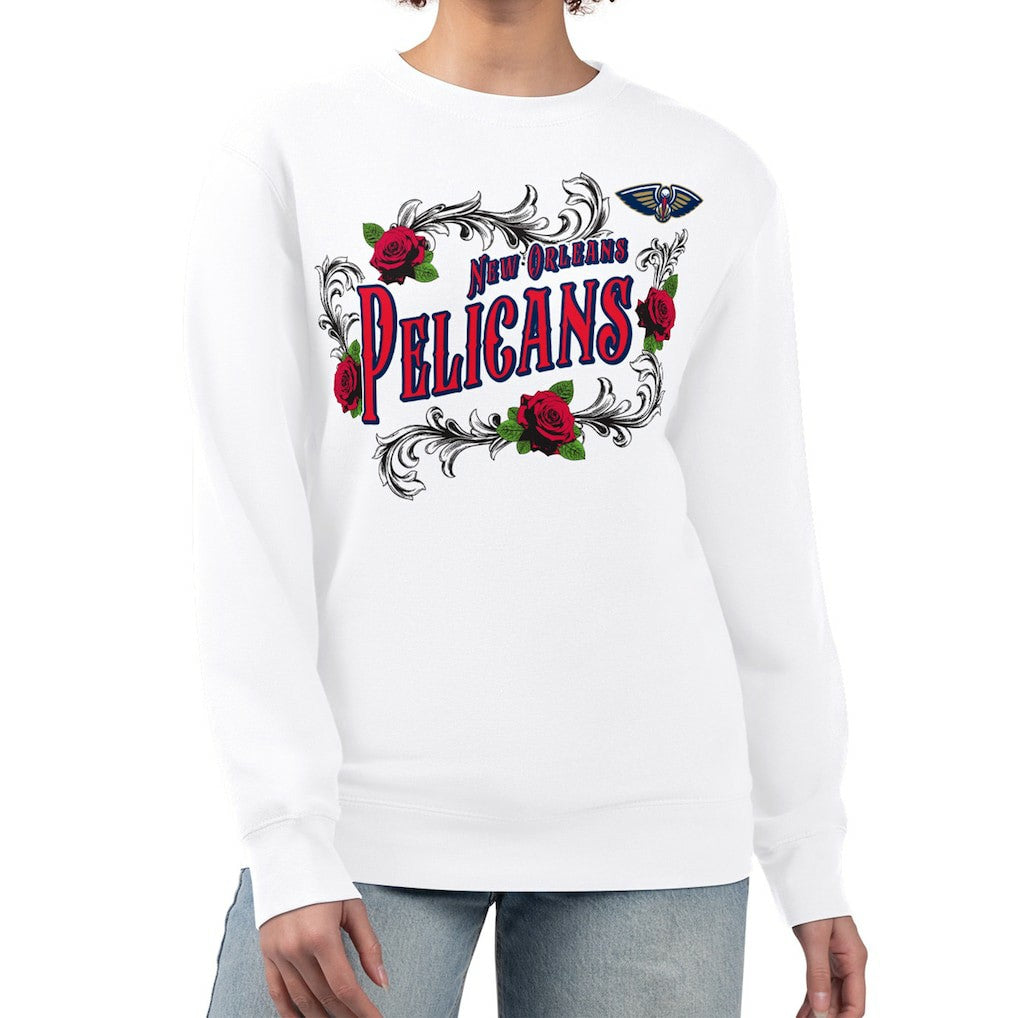 New Orleans Pelicans G-III 4Her by Carl Banks Women's Roses Fleece Tri-Blend Sweatshirt