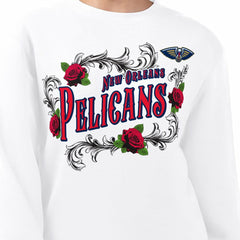 New Orleans Pelicans G-III 4Her by Carl Banks Women's Roses Fleece Tri-Blend Sweatshirt