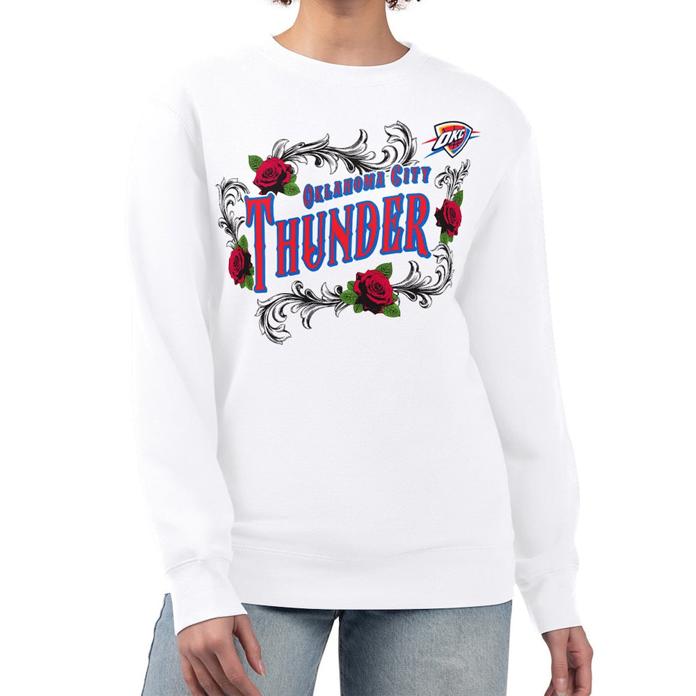 Oklahoma City Thunder G-III 4Her by Carl Banks Women's Roses Fleece Tri-Blend Sweatshirt