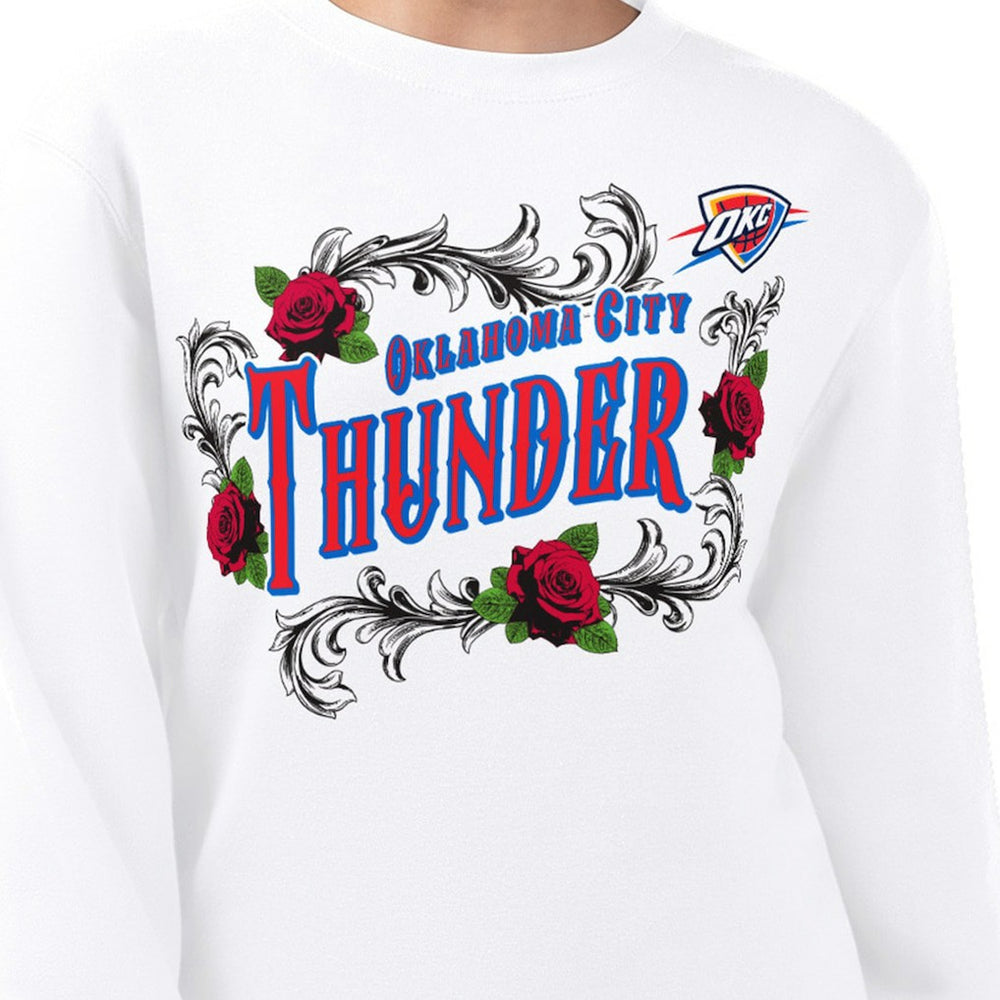 Oklahoma City Thunder G-III 4Her by Carl Banks Women's Roses Fleece Tri-Blend Sweatshirt