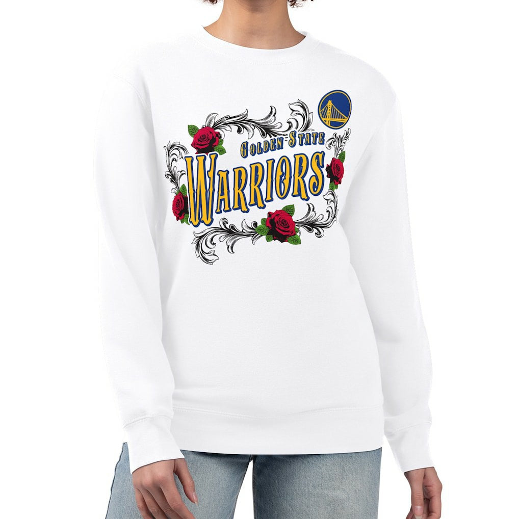 Golden State Warriors G-III 4Her by Carl Banks Women's Roses Fleece Tri-Blend Sweatshirt sale