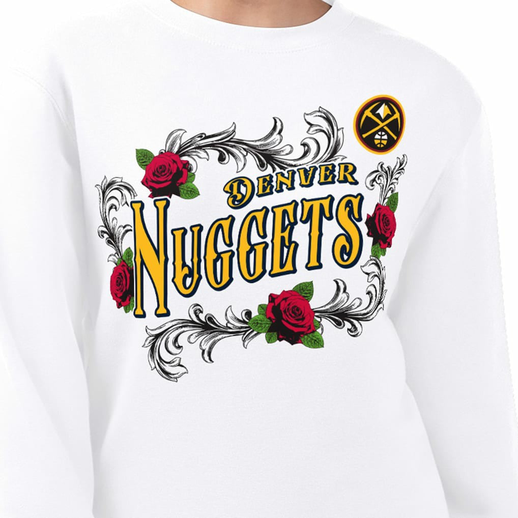 Denver Nuggets G-III 4Her by Carl Banks Women's Roses Fleece Tri-Blend Sweatshirt sale