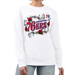 Philadelphia 76ers G-III 4Her by Carl Banks Women's Roses Fleece Tri-Blend Sweatshirt