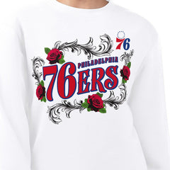 Philadelphia 76ers G-III 4Her by Carl Banks Women's Roses Fleece Tri-Blend Sweatshirt