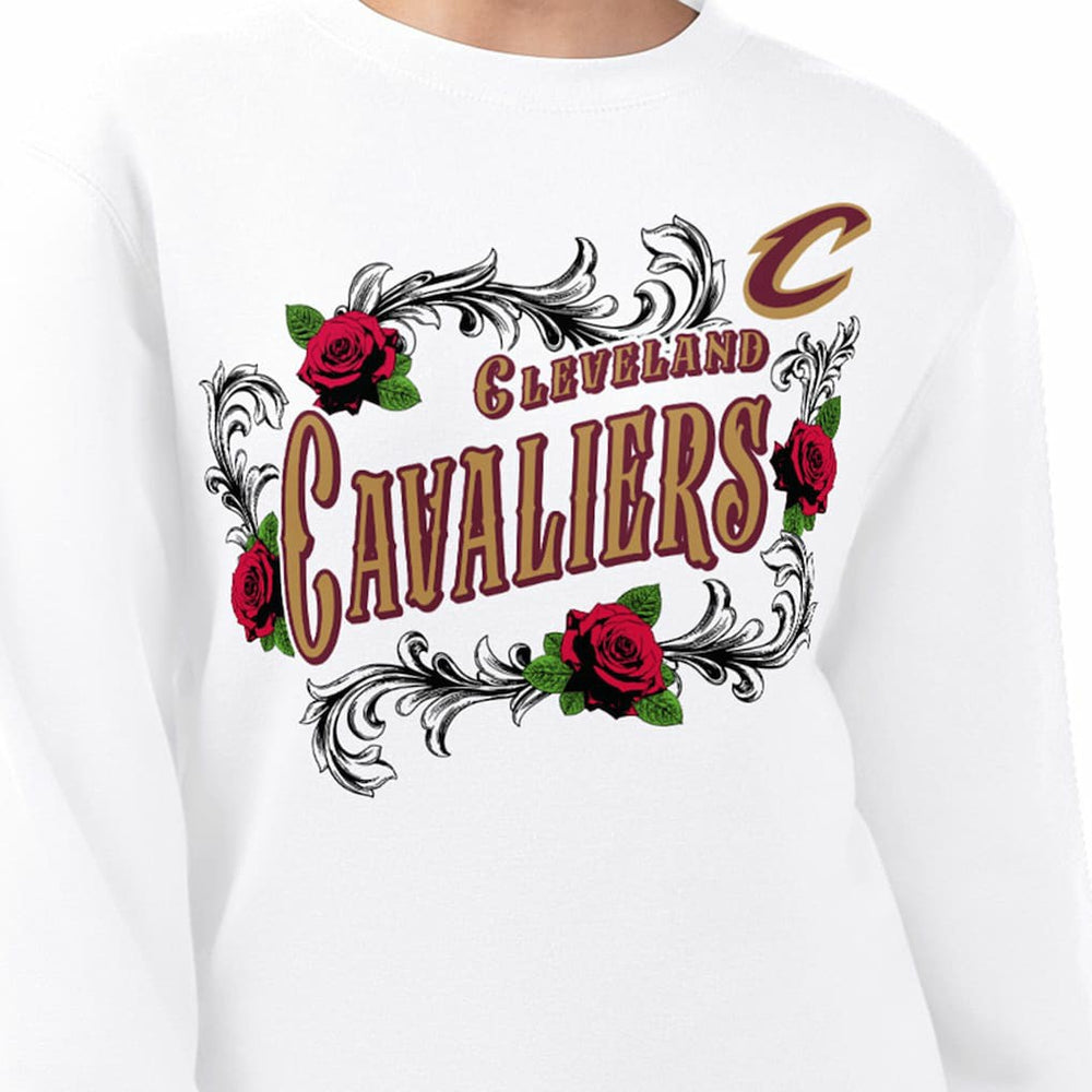 Cleveland Cavaliers G-III 4Her by Carl Banks Women's Roses Fleece Tri-Blend Sweatshirt sale