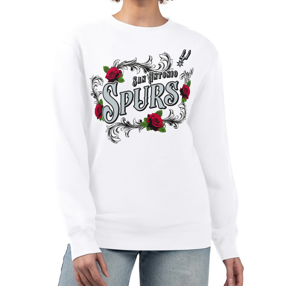 San Antonio Spurs G-III 4Her by Carl Banks Women's Roses Fleece Tri-Blend Sweatshirt